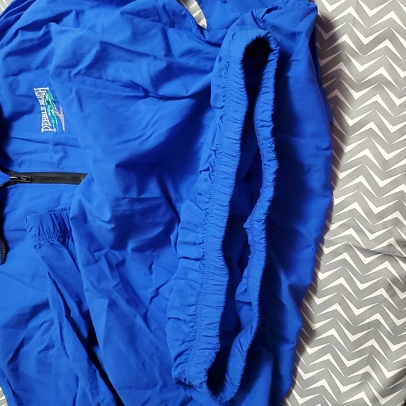 Crazy Shirts Pullover Nylon Jacket Lightweight Qtr Zip Pebble Beach Logo LG Golf - Picture 5 of 7